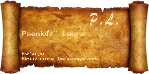 Psenkó Laura névjegykártya